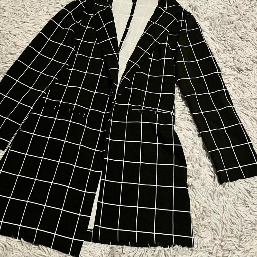Geometric Futuristic Dopamine‎ Officewear Minimalist Office Goth Cardigan blazer